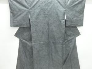 唐草模様織り出し本場泥大島紬着物(5マルキ)